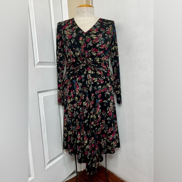 Lauren Ralph Lauren A-Line Floral Midi Dress For Women Size 16 NWT - Picture 1 of 7